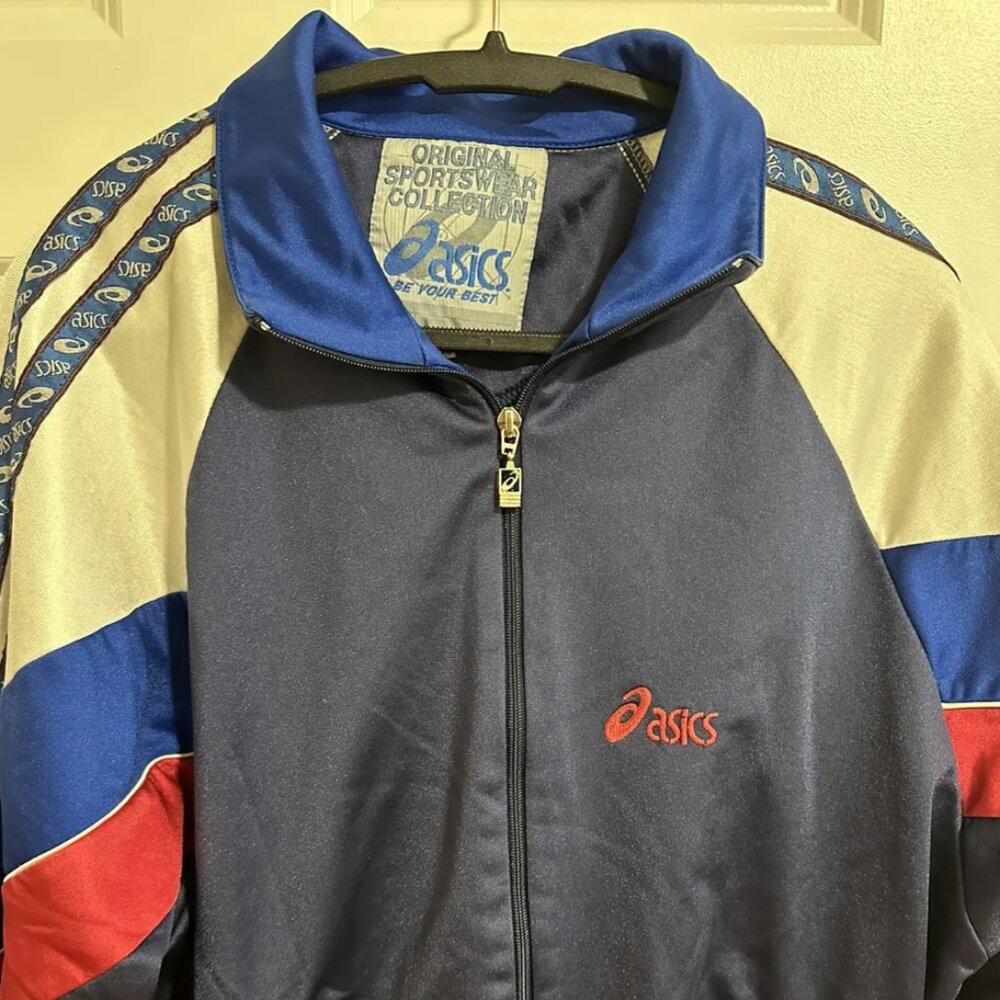 Vintage Asics Retro Windbreaker Sports Jacket